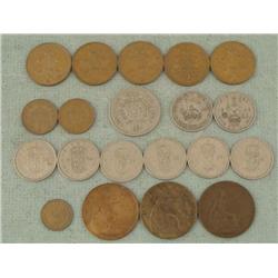 20 Great Britain Coins Shilling, New Pence 1900-1962