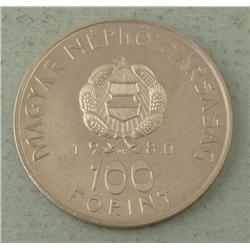 1980 Hungary Proof 100 Florint Soviet Space Flight Comm