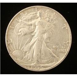 1939 Hi Grade Walking Liberty Half Dollar Silver Coin
