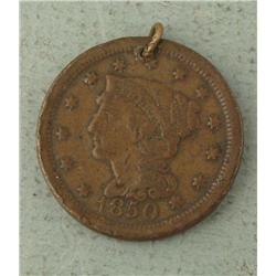 1850 U.S. Large Cent Set For Necklace w/ Link