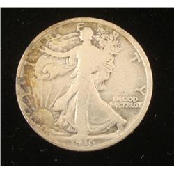 1916 Walking Liberty Half Dollar, 1st Year