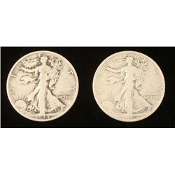 1944-S, 1945-D Walking Liberty Silver Half Dollars