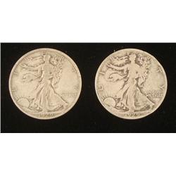 1929-D, S Silver Walking Liberty Halves Nice Full Dates