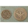 Image 2 : 2 U.S. Type Coins 1877cc Dime, 1898 Barber Quarter