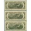 Image 2 : 3 Consecutive # 1976 $2 Bill Notes  C  Mint Mark CU