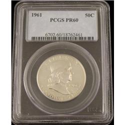 1961 Proof 60 Franklin Silver Half Dollar PCGS