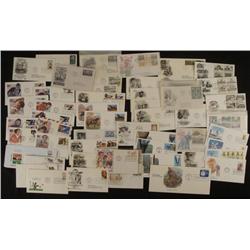 50 First Day Covers FDC Stamps Collection 1970s, 80s