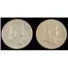 Image 1 : 2 Diff Date Franklin Cameo Proof Half Dollars 1962, 63