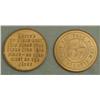 Image 2 : 2 Old Pilsener East Inn Beer Garden Bar Tokens Gold Tn