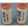 Image 1 : 2 Bank Rolls 2007D Madison/ Adams Dollars Gem Unc