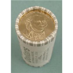 1 Roll of Gem UNC Rolls John Adams Pres Dollars 2007 D