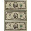 Image 1 : 3 UNC Consec # 1976 $2 Bills, Notes F Mint Atlanta