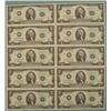 Image 1 : 10 Consecutive # 2003-A $2 Bills J Mint Kansas City CU