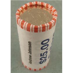 1 UNC Bank Roll 2011 Andrew Johnson Presidential Dollar