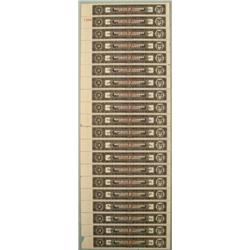 20 Colombia Plate Block Specimen Tax Stamps 3 Centavos