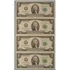 Image 1 : 4 Consec # 2003A $2 Notes G Mint Bills Chicago CU