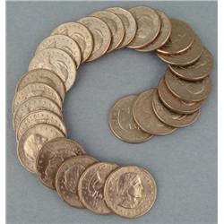 1979 D Roll Susan B. Anthony (25) Dollar Coins