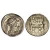 Image 1 : Denario. -  63 a.C. -  FURIA-23. -  L. Furius Cn. F. Brocchus. -  Anv.: Cabeza de Ceres a derecha, d