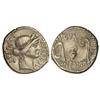 Image 1 : Denario. -  Acuñada el 46 a.C. -  JULIO CÉSAR. -  Anv.: Cabeza de Ceres coronada de espigas a derech