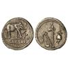 Image 1 : Denario. -  Acuñada el 54-51 a.C. -  JULIO CÉSAR. -  Anv.: CAESAR. Elefante a derecha pisando una se