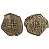 Image 1 : 8 Reales. -  1763. -  POTOSÍ. -  V. -  26,72 grs. Una fecha visible en reverso y parte de otra en an