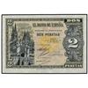 Image 1 : 2 Pesetas. -  12 Octubre 1937. -  Catedral de Burgos. Serie A. Ed-D27; LB-228, mismo ejemplar. SC. -