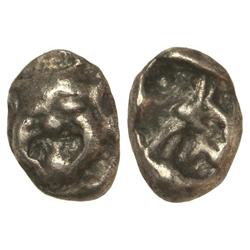 3/4 Dracma. -  480 a.C. -  PARION. MISIA. -  Anv.: Cabeza de Gorgona de frente. Rev.: Cuadro incuso.