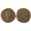 As. -  ÉPOCA DE CALÍGULA. -  CAESARAUGUSTA. -  Anv.: G. CAESAR AVG. GERMANICVS IMP. Cabeza laureada