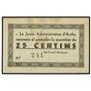 Image 1 : 25 Cèntims. -  S/F. -  LA JUNTA ADMINISTRATIVA D´ARCHS. -  MUY ESCASO. AT-184; T-239c. EBC+, -  - .