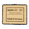 Image 1 : 0,50 Pesetas. -  COOPERATIVA C.N.T.-U..G.T. MASALCOREIG. -  Sin firma ni sello. T-No cat. este valor