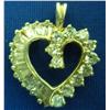 Image 1 : Heart Shaped CZ & Vermeil Pendant