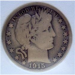 1915 Barber Half Dollar