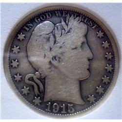 1915 Barber Half Dollar