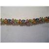 Image 1 : 14K Gold  15 Carat Multicolored Stone Bracelet, 12 Grams Gold, Genuine Gemstones,