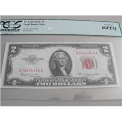 $2 1953c RED SEAL PCGS GEM 66 PPQ