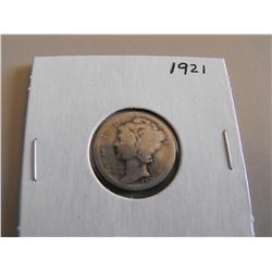 KEY DATE 1921 MERCURY DIME SILVER