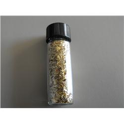 GLASS VIAL OF GOLD FLAKE