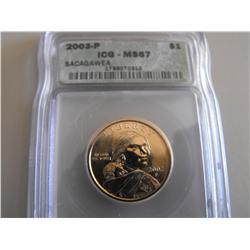2003 ICG MS 67 $1 SACAGAWEA