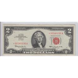 *** STAR *** $2 RED SEAL LEGAL TENDER 1963