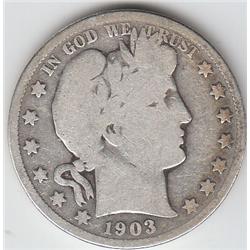 1903 S BARBER HALF SILVER