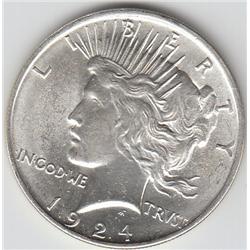 1924 UNCIRCULATED PEACE SILVER $1