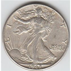 1942 D  WALKING LIBERTY HALF