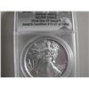 Image 1 : SILVER EAGLE FIRST DAY ISSUE MS 70 ANACS 2008 1 OUNCE