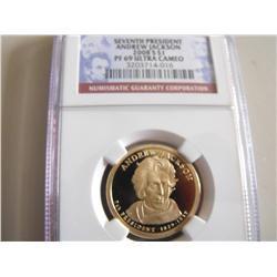 PROOF NGC 69 ULTRA CAMEO $1 JACKSON