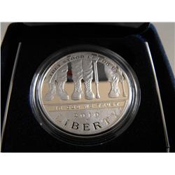 SILVER 2010 VETERANS DISABLED COMMEMORATIVE SILVER $1