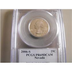 2006s PCGS PR69 NEVADA DCAM QUARTER