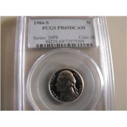 1984 S PCGS PROOF 69 DCAM NICKEL