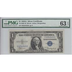 $1 1935 A SILVER CERTIFICATE PMG EPQ UNCIRCULATED