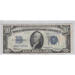 $10 SILVER CERTIFICATE 1934 SHARP APPEAL