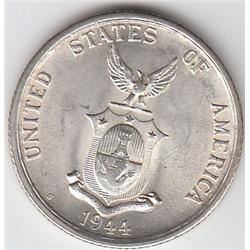 1944 UNITED STATES PHILIPPINES ***SILVER*** 50 CENTAVOS UNC